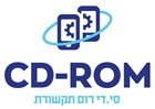 לוגו הכולל שני סמלים חופפים המציגים גלגלי שיניים, המוקפים בטבעת כחולה, מעל הכיתוב "CD-ROM" ומתחתיו כיתוב בעברית.