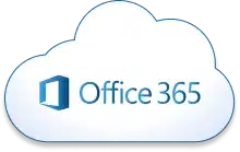 איור בצורת ענן, ובו הלוגו של Office 365 וטקסט.