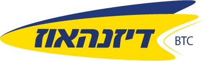 לוגו הכולל טקסט בעברית בצבע כחול על גבי צורה מעוגלת בצבע צהוב, עם האותיות "BTC" בכחול מימין ועיקול כחול מעל הצורה הצהובה.